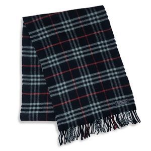 Auth Burberry Black Nova Check Scarf
